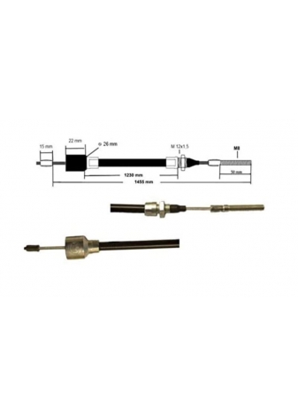 Linka hamulca HL1230/GL1455 mm BPW-7