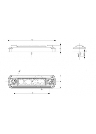 Lampa obrysowa Pomarańczowa LED 12/24V