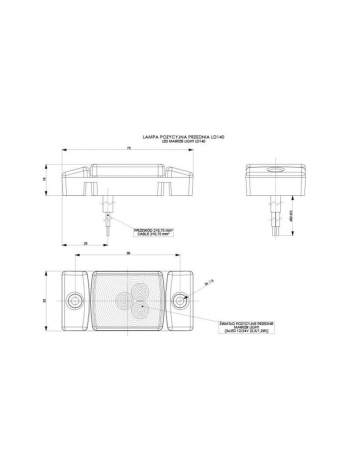 Lampa obrysowa LED Biała 12/24V Jakość