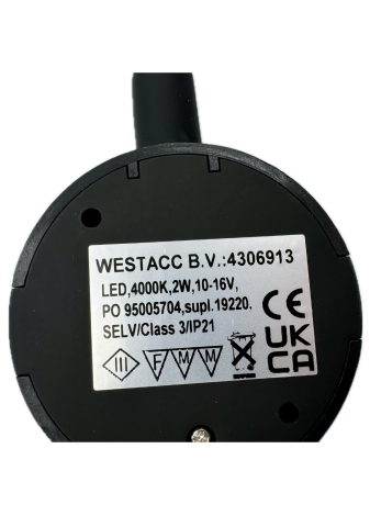 Lampka Led Czarna Wyginana 12V Tabbert