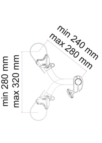 Uchwyt do bagażnika Bike Block Fiamma Pro S2 Czarny