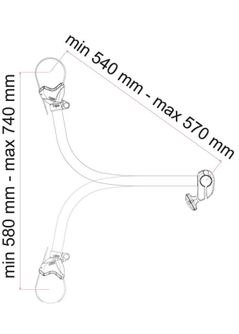 Uchwyt do bagażnika Bike Block Fiamma Pro S4 Czarny