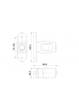 Lampa obrysowa potrójna LED 12/24V