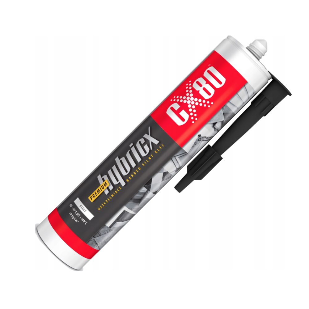 CX80 HYBRICX Biały Premium Mocny Klej Hybrydowy 290ML